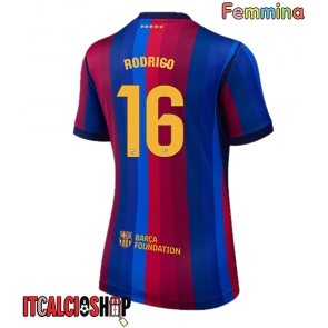 Barcelona Rodri Hernandez #16 Prima Maglia Femmina 2026-27 Manica Corta
